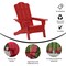Emma and Oliver Tiverton Set of 2 Adirondack Chairs with Cup Holders, Weather Resistant HDPE Adirondack Chairs